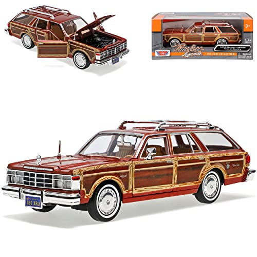 Motormax Chrysler Lebaron Town & Country Rot 1979 1/24 Modell Auto von Motormax