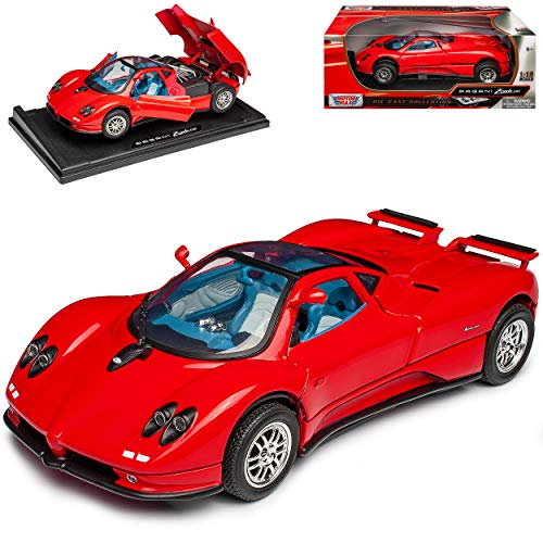 Motormax Defekte Verpackung Pagani Zonda C12 Coupe Rot 1/18 Modell Auto von Motormax