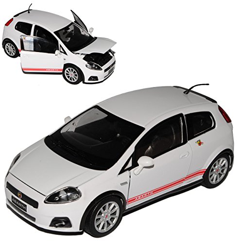 Motormax FIAT Grande Punto Abarth SS Weiss Ab 2005 1/24 Modell Auto von Motormax