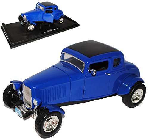 Motormax Ford Five Window Coupe Hot Rod Blau 1932 1/18 Modell Auto von Motormax