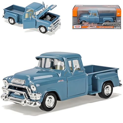 Motormax G*M*C Blue Chip Pick-Up Blau 1955 1/24 Modell Auto von Motormax