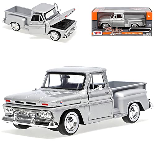 Motormax G*M*C C1000 Fenderside Pick-Up Silber 1966 1/24 Modell Auto von Motormax