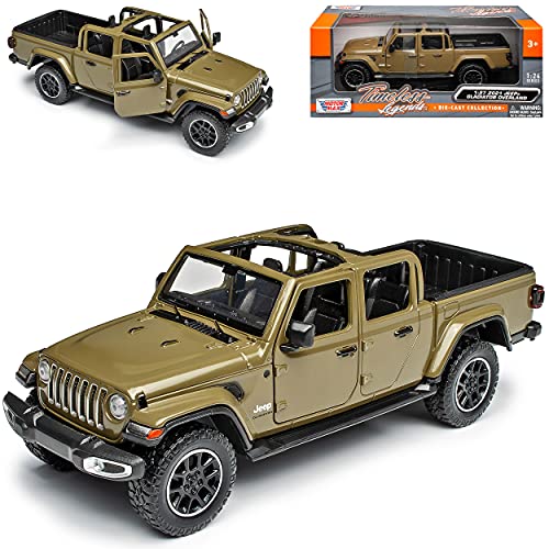 Motormax Jeep Gladiator Overland JT Wrangler Cabrio Offen Grün Pick-Up Ab 2019 1/27 1/24 Modell Auto mit individiuellem Wunschkennzeichen Motormax Jeep Gladiator Overland JT Wrangler Cabrio Offen Grün Pick-Up Ab 2019 1/27 1/24 Modell Auto mit individiuellem Wunschkennzeichen von Motormax