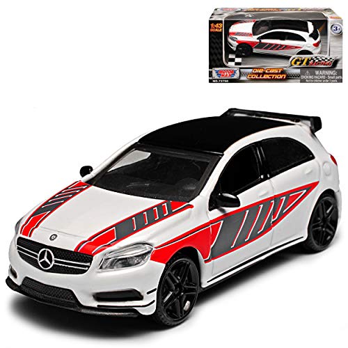 Motormax Mercedes-Benz A-Klasse W176 A45 AMG 5 Türer Weiss Tuning 2012-2018 1/43 Modell Auto von Motormax