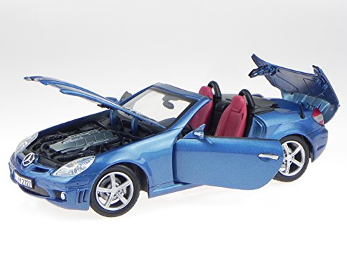 Mercedes R171 SLK 55 AMG blau Modellauto 73162 Motormax 1:18 von Motormax