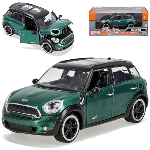 Motormax Mini Cooper S Countryman SUV Grün mit Schwarzem Dach Ab 2010 1/24 Modell Auto von Motormax