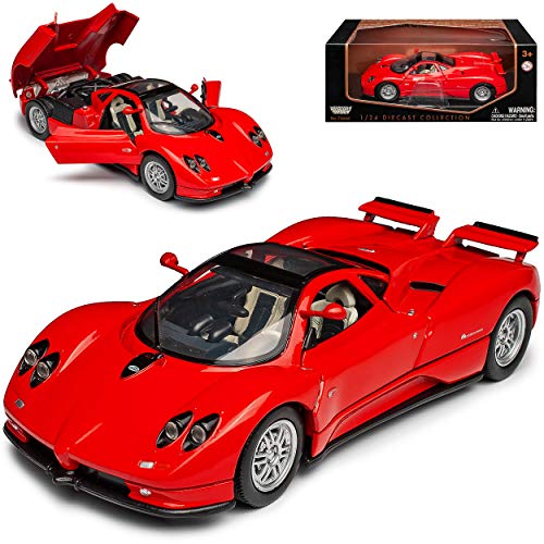 Motormax Pagani Zonda C12 C 12 Coupe Rot 1/24 Motor Max Modellauto Modell Auto von Motormax