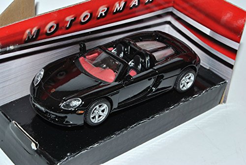 Motormax Porsche Carrera GT Cabrio Schwarz 2003-2006 1/43 Modell Auto mit individiuellem Wunschkennzeichen von Motormax