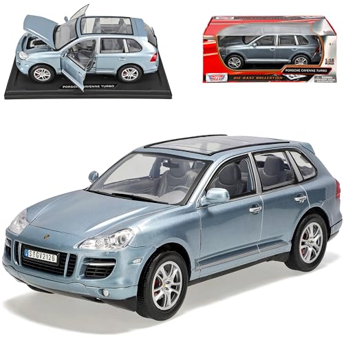 Motormax Porsche Cayenne Turbo Jarama Grau Typ 9PA 2002-2010 Facelift ab 2007 1/18 Modell Auto von Motormax