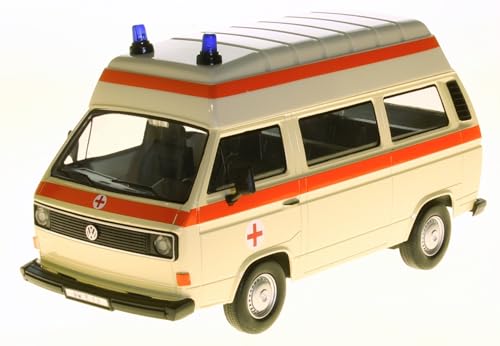 Motormax Volkwagen T3 Krankenwagen Notarzt 1979-1992 1/24 Modell Auto von Motormax