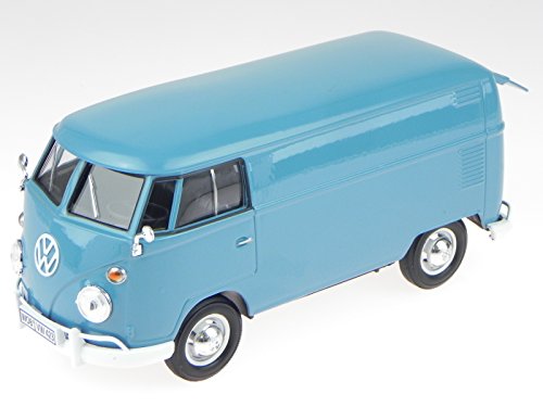 VW T1 Kasten blau Modellauto 79342 Motormax 1:24 von Motormax