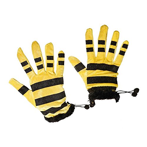 Mottoland Bienenhandschuhe gelb schwarz gestreift Glove Accessoire Karneval von Mottoland