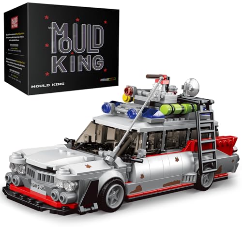 Mould King 10021 Technik Car Modell, Kreativität Technologie für Icons Geisterbus ECTO-1 Auto großes Set (603+ Teile) MOC Klemmbausteine Bausatz Spielzeug für 8+ Jahre alte Jungen von Mould King