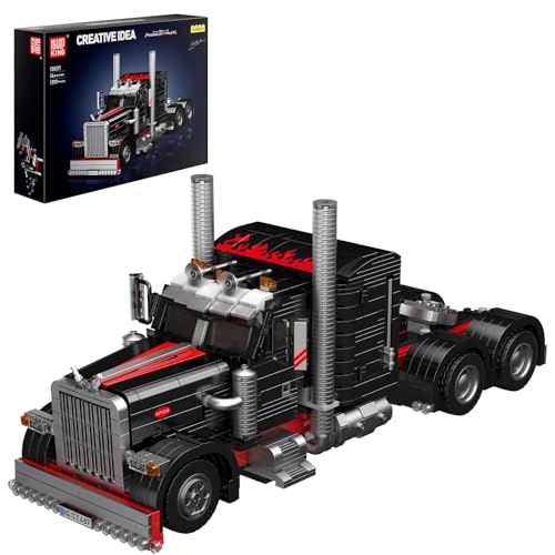 Mould King 10037 Technik Amerikanischer Klemmbausteine LKW Klassiker Truck Bausteine Auto Bauspielzeug Set Geschenke Für Ab 14 Jahre Erwachsene(1797 Teile) von Mould King