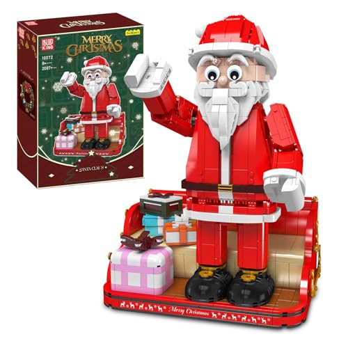 Mould King 10072 Weihnachtsmann Bausteine Modell, 2087 Teile Weihnachten Bausatz Bausteine Geschenk zu Weihnachten für Mädchen und Jungen von Mould King