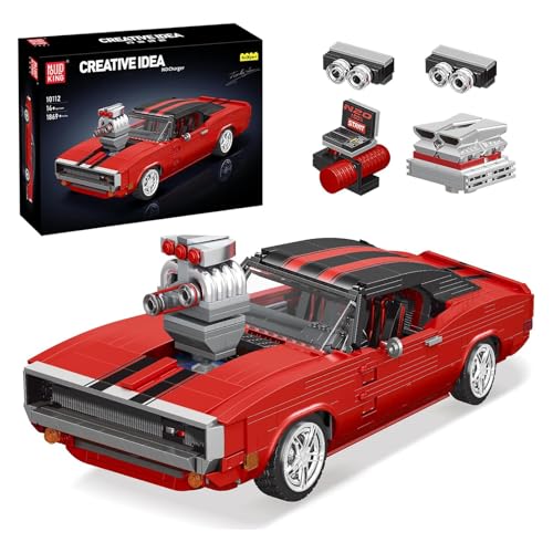 Mould King 10112 Technik Sportwagen Modell Bausatz, Kreativität Technologie Amerikanischer LKW Klemmbausteine Set, Geschenkmodell Spielzeug für Kinder/Erwachsene/Fahrzeugbegeisterte (1869 Teile) von Mould King