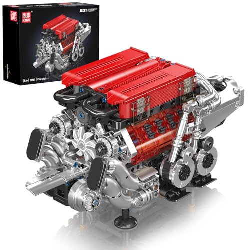 Mould King 10163 Technik W16 Motor Bausteine Spielzeug – W16 Engine Modell mit Batterie-Motor, Realistisches Automotor-Bausatz, Geschenk für Jungen Mädchen ab 14 Jahren Mould King 10163 Technik W16 Motor Bausteine Spielzeug – W16 Engine Modell mit Batterie-Motor, Realistisches Automotor-Bausatz, Geschenk für Jungen Mädchen ab 14 Jahren von Mould King
