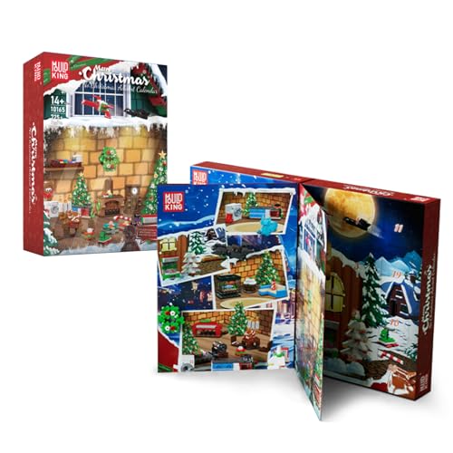 Mould King 10165 Adventskalender zum Herunterzählen 2024, 24 Überraschungen, Adventsgeschenk für Jungen, Mädchen Kinder ab 5 Jahren, Weihnachtskalender Klemmbausteine Bausatz （725+Pcs） von Mould King