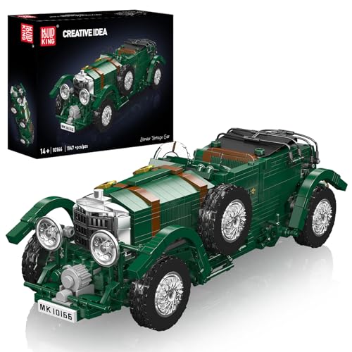 Mould King 10166 Technik Oldtimer Sportwagen Klemmbausteine, 1147 Teile Vintage Rennen Auto Modell Montagesatz, Building Block Konstruktionsfahrzeug Mould King 10166 Technik Oldtimer Sportwagen Klemmbausteine, 1147 Teile Vintage Rennen Auto Modell Montagesatz, Building Block Konstruktionsfahrzeug von Mould King