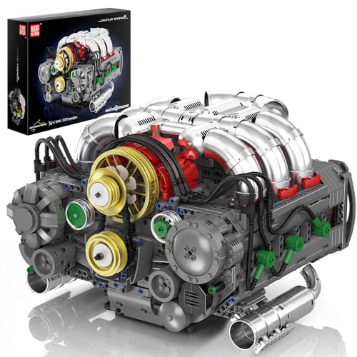 Mould King 10181 Technik Motor Bausatz Bausteine Klemmbausteine Motor Simulation Engines Boxermotor Motorbausatz mit Funktionsfähiges Auto Engine Kit für Erwachsene(2375 Teile) von Mould King