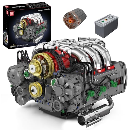 Mould King 10181 Technik Boxer Motor Bausatz Bausteine, Motor Modell Flat Engine Klemmbausteine Simulation Motor mit Funktionsfähiges Engine Kit für Engine Auto Fans (2375+ Teile) von Mould King