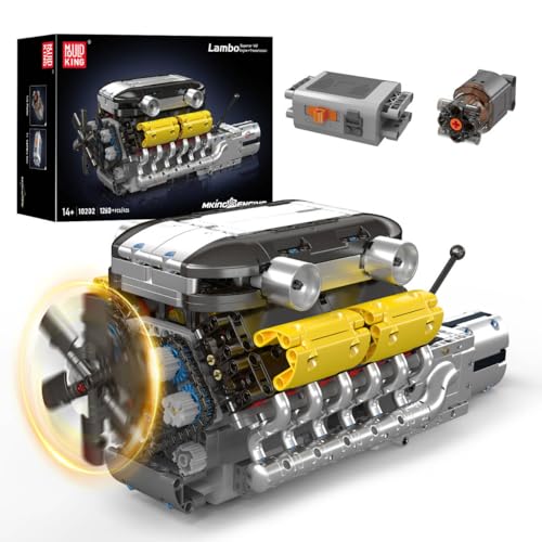 Mould King 10202 Technik Auto-Motor Bausteine Modell, 1260 Teile Klemmbausteine Car Engine Spielzeug Set als Geschenk und Sammlerstücke (ab 14 Jahren Jungen/Mädchen) von Mould King