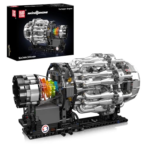 Mould King 10216 Luftfahrt Flugzeuge Turbojet Motor Klemmbausteine Bausatz Kit, 1214+ Stücke 8-Zylinder-Motormodellblöcke mit Motor, Motorbau Spielzeug für Jugendliche/Erwachsene Sammlung Liebhaber Mould King 10216 Luftfahrt Flugzeuge Turbojet Motor Klemmbausteine Bausatz Kit, 1214+ Stücke 8-Zylinder-Motormodellblöcke mit Motor, Motorbau Spielzeug für Jugendliche/Erwachsene Sammlung Liebhaber von Mould King