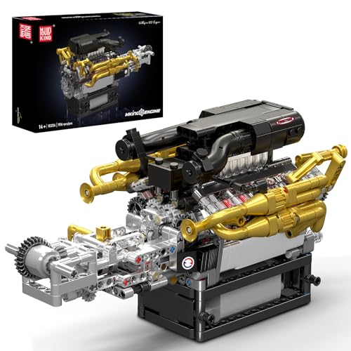 Mould King 10224 Technik V12 Motor Klemmbausteine Bausatz Kit, 974+ Stücke STEM Motormodellblöcke mit Motor, MOC Motorbau Spielzeug für Erwachsene Sammlung Liebhaber/Jugendliche Mould King 10224 Technik V12 Motor Klemmbausteine Bausatz Kit, 974+ Stücke STEM Motormodellblöcke mit Motor, MOC Motorbau Spielzeug für Erwachsene Sammlung Liebhaber/Jugendliche von Mould King