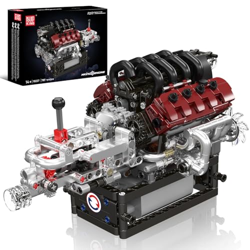 Mould King 10227 Technik Mechanischer V8-Motor Bausteine Spielzeug, 787 Stück Engine Elektromotorantrieb Klemmbausteine Bausatz Spielzeug Geschenk für Jungen 8+ Mould King 10227 Technik Mechanischer V8-Motor Bausteine Spielzeug, 787 Stück Engine Elektromotorantrieb Klemmbausteine Bausatz Spielzeug Geschenk für Jungen 8+ von Mould King
