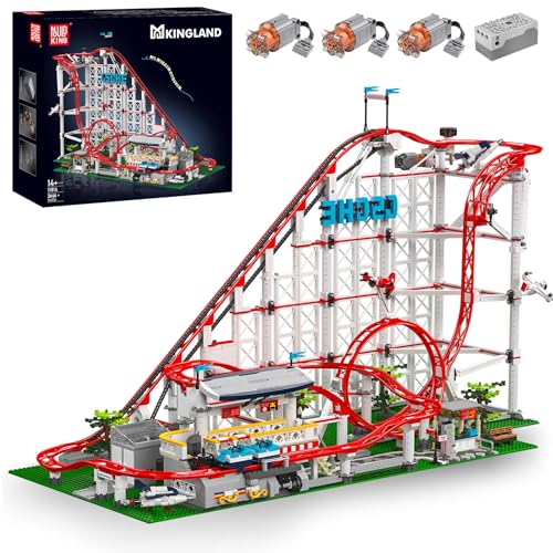 Mould King 11014 Technik Groß Vergnügungspark Loop Coaster Bausatz, MOC Themenpark Achterbahn Modellbausteine Spielzeug für Erwachsene (3646 Teile) von Mould King