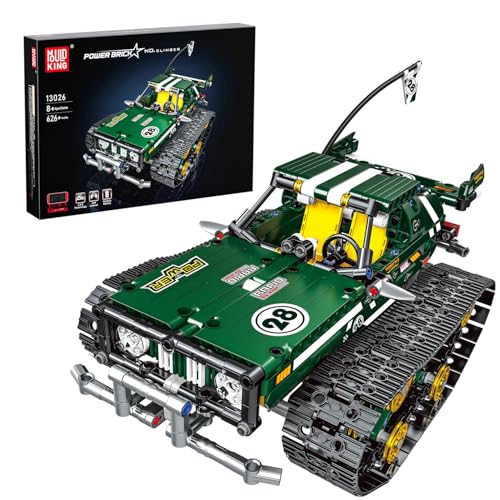 Mould King 13026 Ferngesteuert Bauspielzeug Tracked Racer Kettenfahrzeug Klemmbausteine Spielzeug Geschenk für Erwachsene und Jugendliche(626 Teile) von Mould King