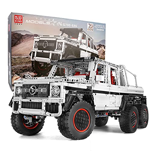 Mould King 13061 Technisches Kompatibel Mit TechnologieOffroad-Fahrzeug, 3686 Von Zerobricks Entworfene Teile, Technischer G700 6x6 Baustein LKW Mit Monstermotor, Technisches Offroad-kit, von Mould King