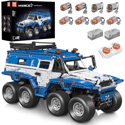 Mould King 13089 Technik Ferngesteuert Avtoros Shaman 8×8 Geländewagen APP Technologie Truck-Modell mit 8 Rädern und 5 kraftvollen Motoren Technologie Bausatz Modell (3062+Teile) von Mould King