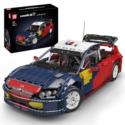 Mould King 13187 MOC Technik für Citroën C4 WRC Auto 4606 Teile Technologie 1:8 Maßstab Rennwagen Modell Klemmbausteine Bauset Sportwagen Spielzeug für Kinder und Erwachsene von Mould King