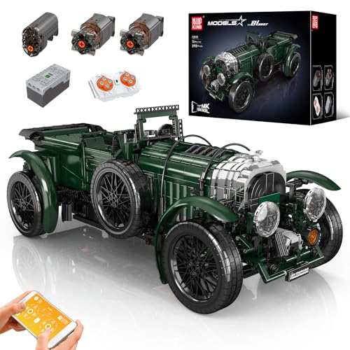 Mould King 13191 Technik Ferngesteuert Oldtimer Bausteine Modell, Ferngesteuertes Auto Bausatz mit Fernbedienung und App Dual Control, Auto Bauset als Spielzeug/Geschenk (3918 Teile) von Mould King