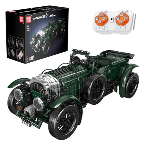 Mould King 13191 Technik Ferngesteuert Oldtimer Klemmbausteine Vintage Sportwagen Modellauto Bausteine Britischer Sammlerauto Bausätze für Fans Erwachsene(3918 Teile) von Mould King