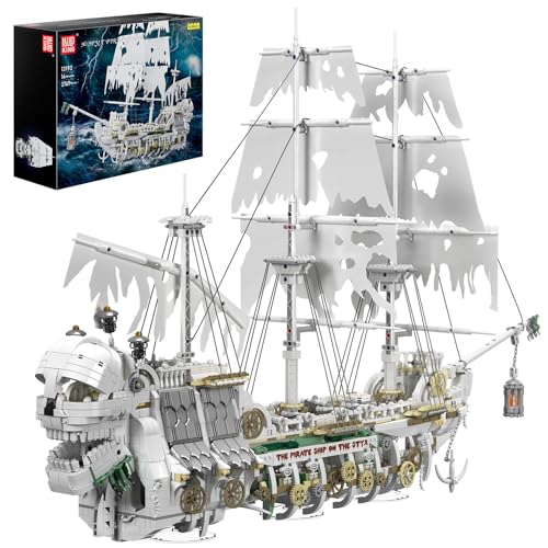 Mould King 13193 Piratenschiff Bausteine Klemmbausteine Schiff Spielzeug Groß Piraten Segelschiff Modellbausatz Weihnachten Geschenk für Kinder ab 14 Jahren (3769 Teile) von Mould King