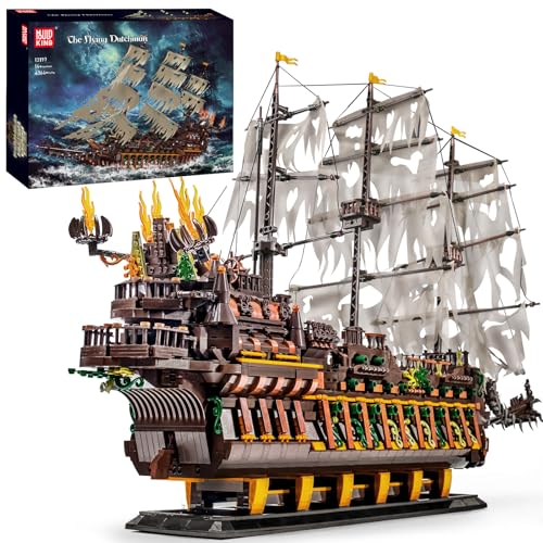 Mould King 13197 Fliegenden Holländers Piratenschiff Bausteine, 4364 Stück groß Segelschiff Spielzeug Modell für Erwachsene und Jugendliche (Aktualisierte Version) von Mould King