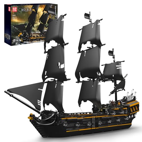 Mould King 13199 Black Pearl Piratenschiff Bausteine, 3180 Teiles MOC Segelschiff Spielzeug Modell, Technologie Klemmbausteine Bausätze Spielzeug Geschenke für 8+ Jahre von Mould King