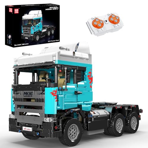 Mould King 13203 Technik LKW Zugmaschine Mobile Bausteine, 2060 Teile Tractor Truck Modell Klemmbausteine mit Motoren, Spielzeug Geschenk für Erwachsene und Kinder Mould King 13203 Technik LKW Zugmaschine Mobile Bausteine, 2060 Teile Tractor Truck Modell Klemmbausteine mit Motoren, Spielzeug Geschenk für Erwachsene und Kinder von Mould King