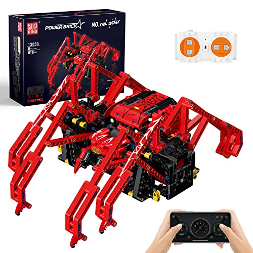 Mould King 15053 Technik Ferngesteuert Spinnen Bausteine Spielzeug STEM Spider Roboter Klemmbausteine Model Coole Geburtstagsgeschenk Für Kinder (818 Teile) von Mould King