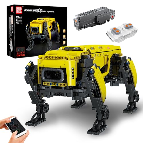 Mould King 15066 Technik Mechanischer Hund Bausteine, APP Fernbedienung Robot Dog Bausätze Spielzeug Geschenke für 8+ Jahre (936 Teile) von Mould King