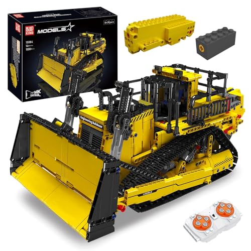 Mould King 15084 Technik Ferngesteuert Bulldozer für Erwachsene, 1508 Stück Bauspielzeug, 2.4 GHz RC LKW Bausätze Spielzeug für 8+ Jahre alte Jungen von Mould King