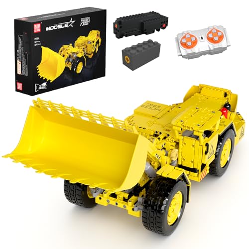 Mould King 17056 Klemmbausteine Radlader Ferngesteuert Bagger Bausatz Bergbaulader Bausteine RC Bulldozer mit Motor STEM Geschenk für Erwachsene und Jugendliche (1396 Teile) von Mould King