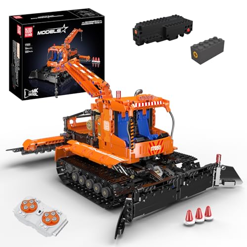 Mould King 17051 Technik RC Schneefahrzeug, 1241 Teile Crawler LKW mit Fernbedienung & Motoren, Baufahrzeug ModellBausatz Spielzeug für Jungen und Mädchen ab 8 Jahren von Mould King