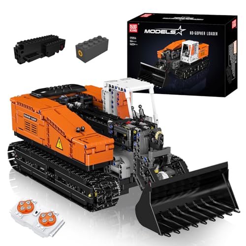 Mould King 17054 Ferngesteuerte Bulldozer Modell, 1423 Teile Technik Laderfahrzeug Bausteine Kit, Klemmbausteine Traktor Bausatz als Spielzeug und Geschenk (ab 14 Jahre alt) von Mould King