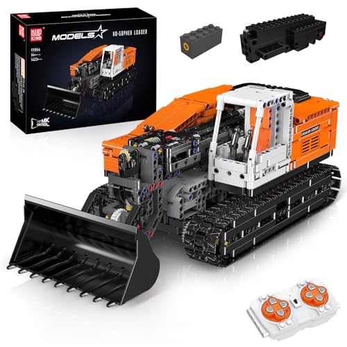 Mould King 17054 Technik Bulldozer Bausteine, APP Fernbedienung Raupen Teleskoplader mit Motoren Bausätze Spielzeug Geschenke für 14+ Jahre (1423 Teile) von Mould King