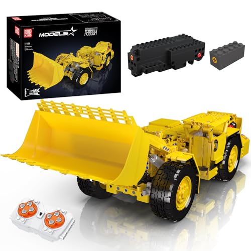 Mould King 17056 Technik RC Bulldozer, 1396 Teile Radlader mit Fernbedienung & Motoren, Baufahrzeug ModellBausatz Geschenk für Jungen und Mädchen ab 14 Jahren von Mould King