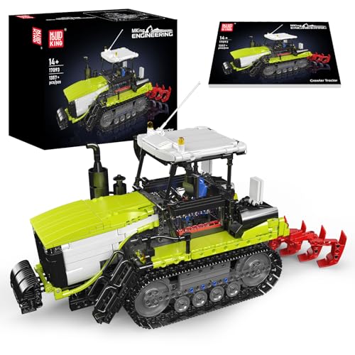 Mould King 17093 Technik Ferngesteuerter Traktor Bausteine Modell, 1357 Teile landwirtschaftliche Traktoren Modellbauklötze Spielzeug, Fernbedienung und App Doppelsteuerung Mobile Truck Mould King 17093 Technik Ferngesteuerter Traktor Bausteine Modell, 1357 Teile landwirtschaftliche Traktoren Modellbauklötze Spielzeug, Fernbedienung und App Doppelsteuerung Mobile Truck von Mould King