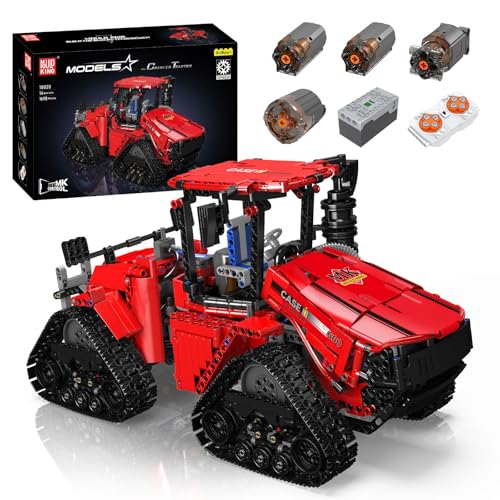 Mould King 18020 Technik Traktor Bauspielzeug, Ferngesteuerter Traktor mit 4 Motor Baufahrzeug Modellset, Bausteine Spielzeug Geschenke für Erwachsene und Kinder (1698 Teile) von Mould King